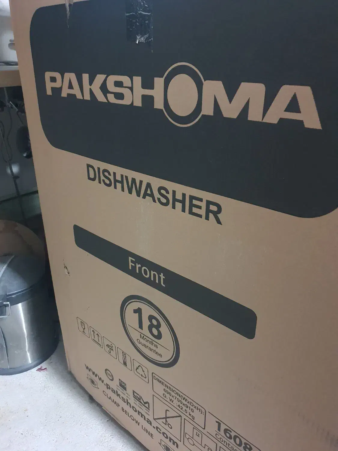 ماشین ظرفشویی نقره ای ۱۵ تایی پلمپ و نو|ماشین ظرفشویی|لردگان, |دیوار