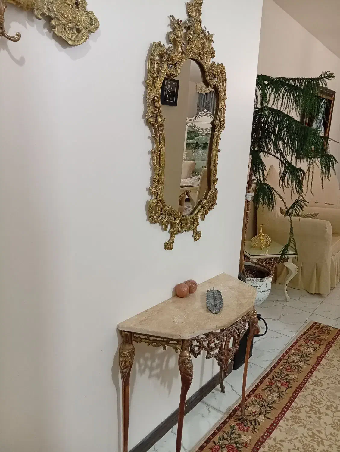 آینه کنسول برنز..سنگین ..اصل|بوفه، ویترین، کنسول|سهند, |دیوار