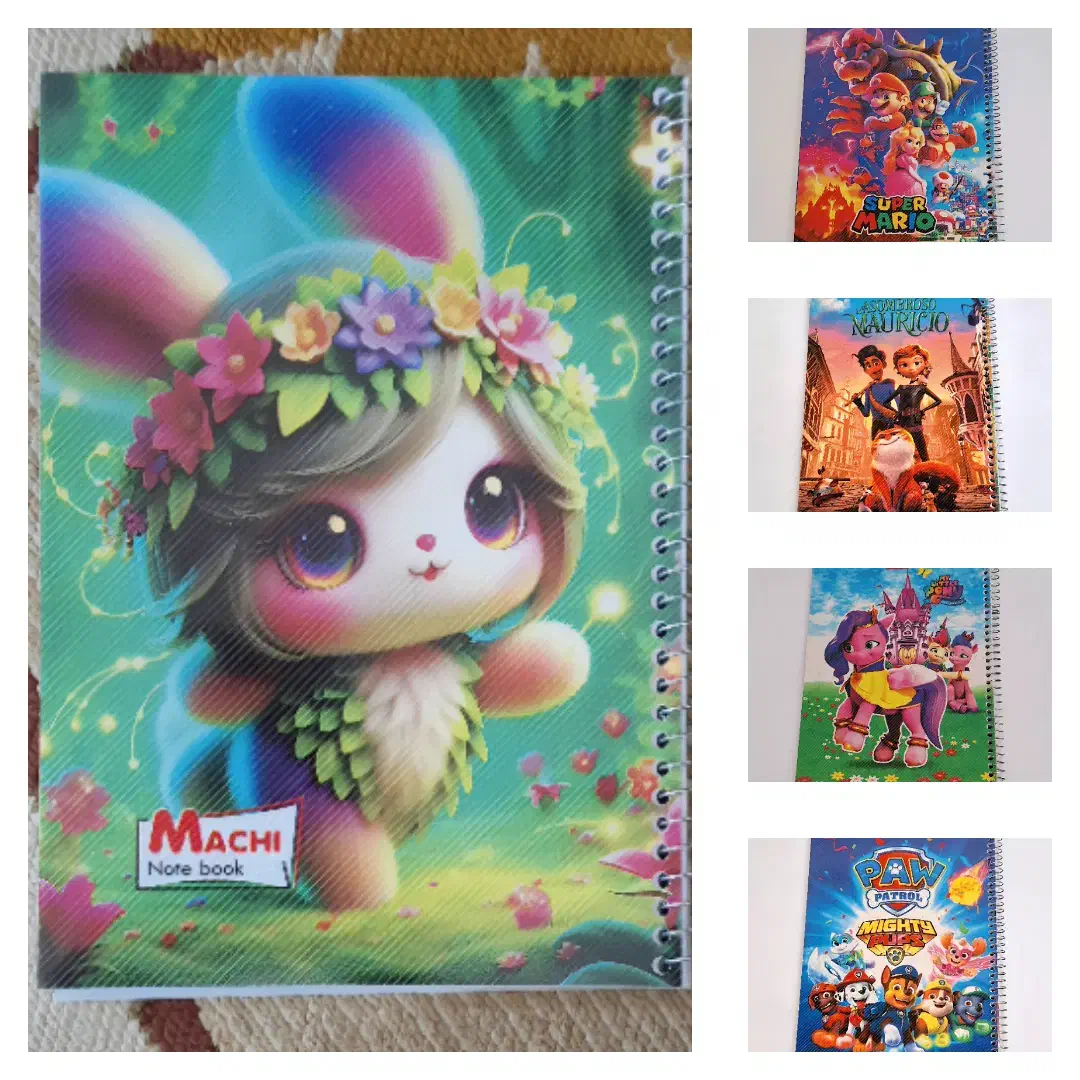 دفتر سیمی طلقی فانتزی خط دار 50 80 100 برگ|لوازم التحریر|عجب شیر, |دیوار