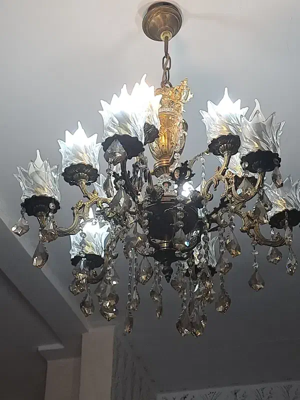 یک عدد لوستر برنجی|لوستر و چراغ آویز|قرچک, پویینک|دیوار