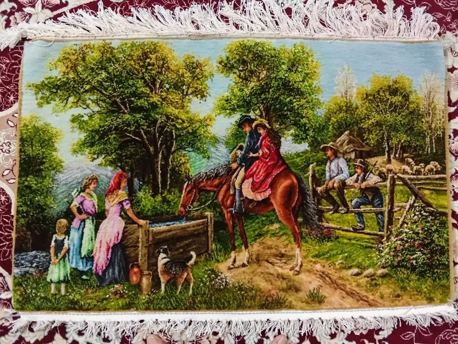 فرش دستباف با طرح مزرعه خوشبختی|فرش|قم, پردیسان|دیوار