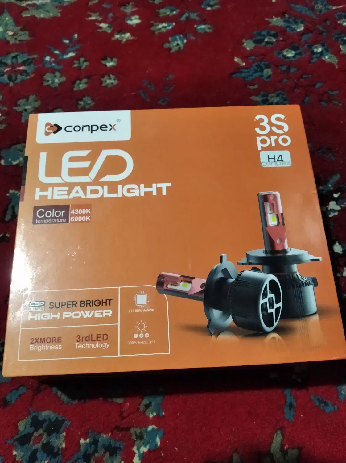 هدلایت نور پایین زرد فابریکی نور بالا سفید H4|قطعات یدکی و لوازم جانبی|داراب, |دیوار