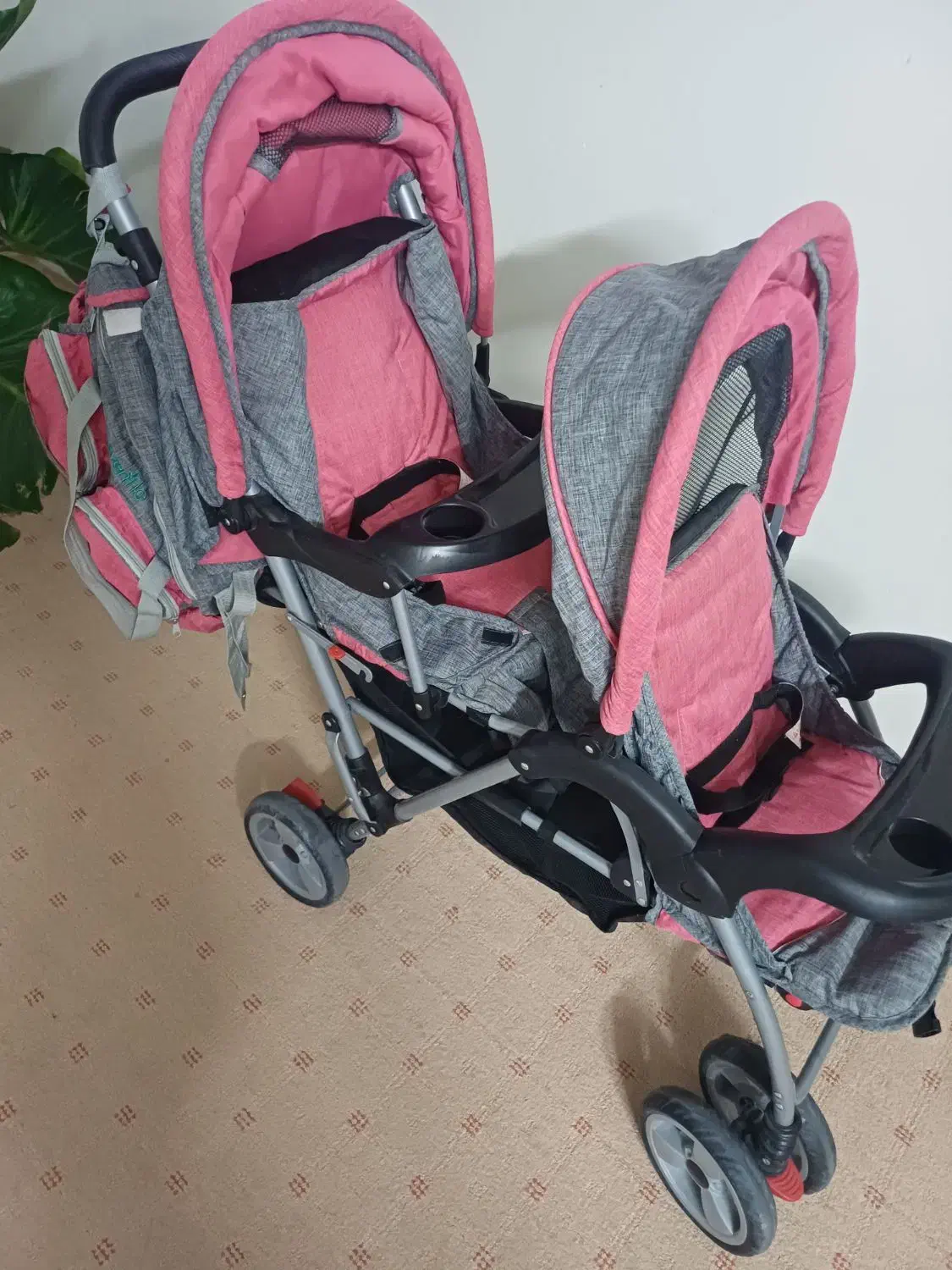 کالسکه دوقلو خارجی evenflo همراه ساک کودک|کالسکه و لوازم جانبی|بجنورد, |دیوار