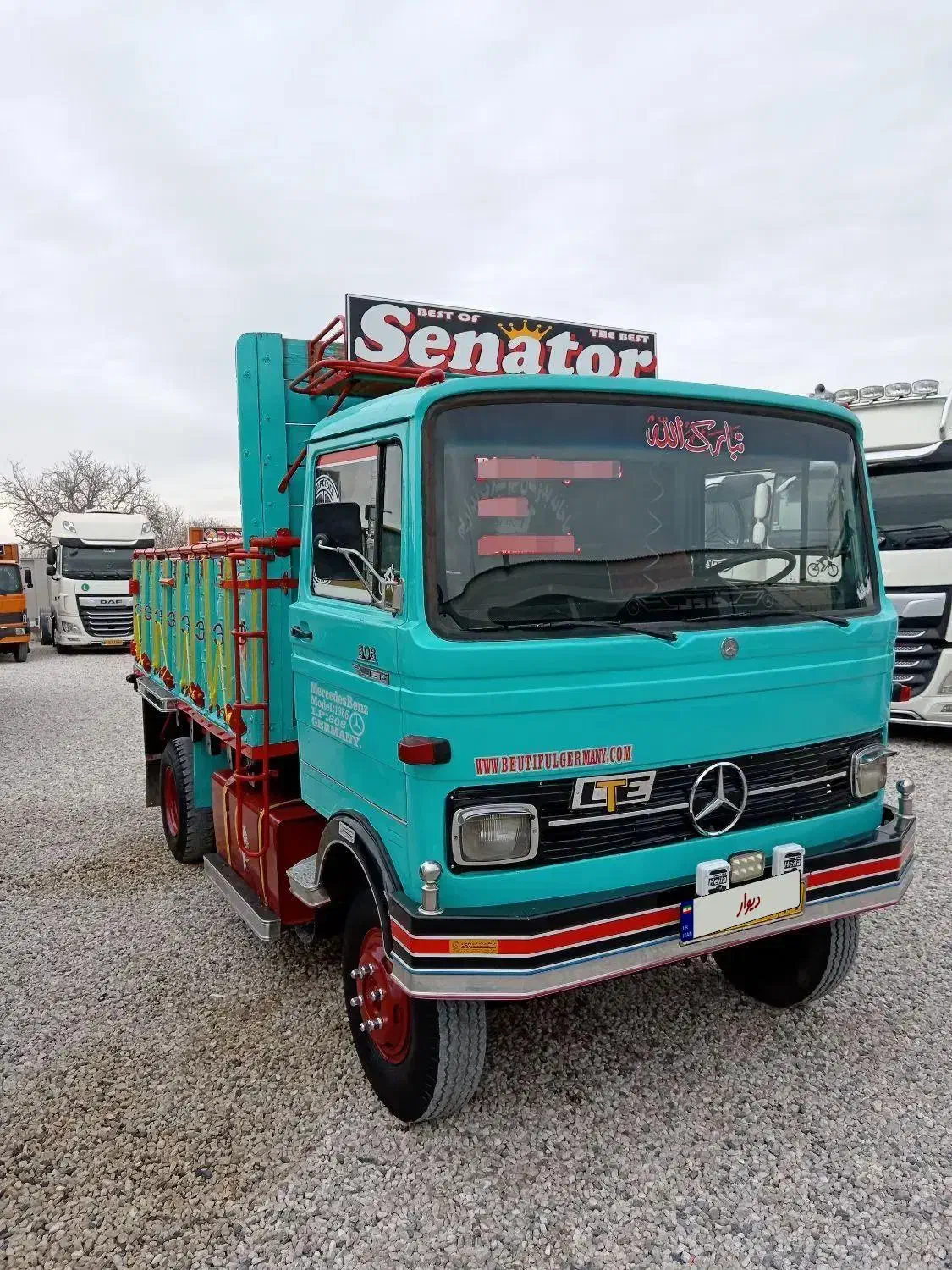 بنز خاور 608 مدل 57 استثنایی فیروزه ای|خودرو سنگین|تیران, |دیوار