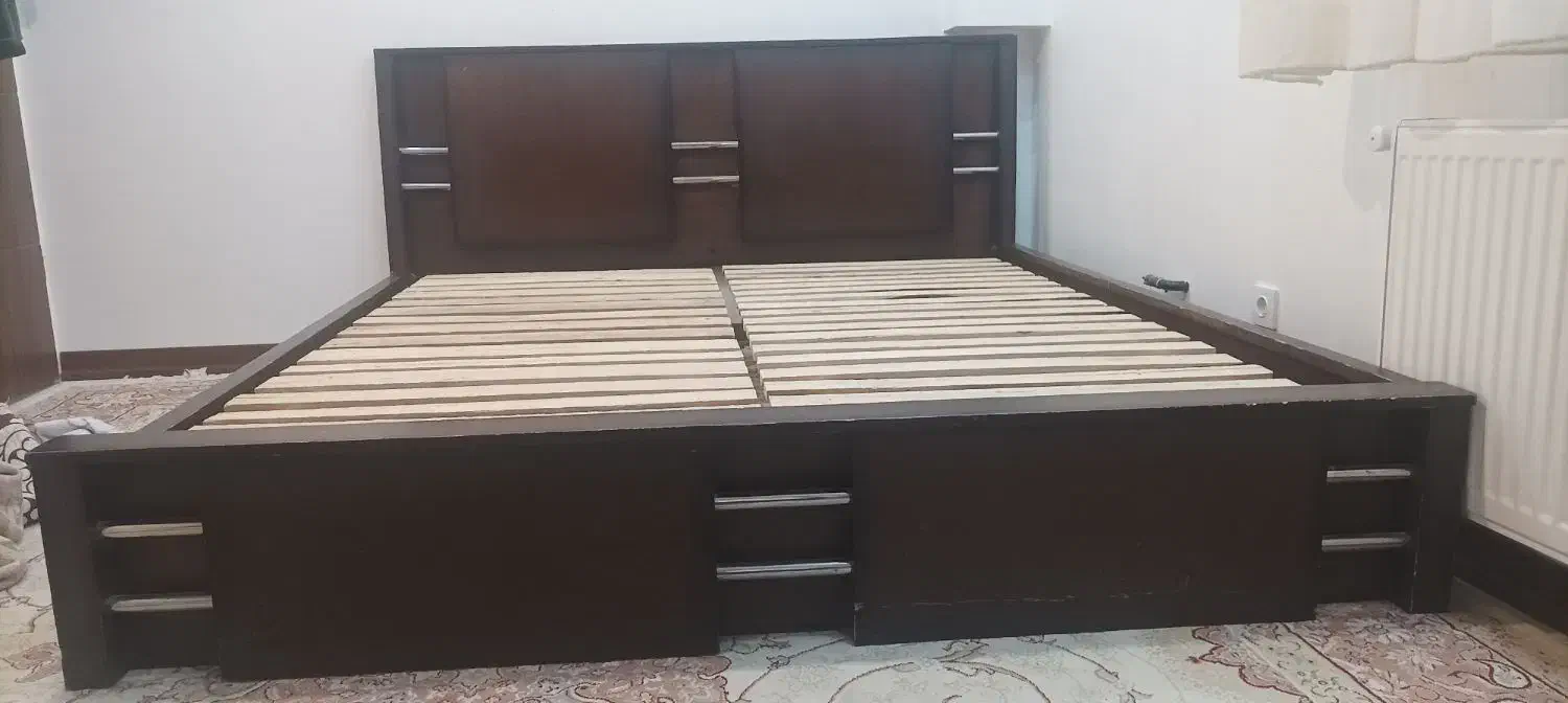 تخت خواب دو نفره|تخت و سرویس خواب|شیروان (خراسان), |دیوار