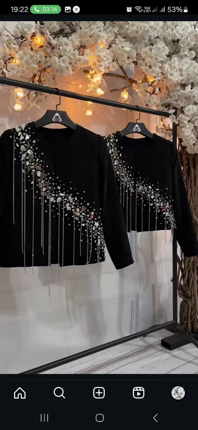 گلدوزی با منجوق و سنگ و...|لباس|دلیجان, |دیوار