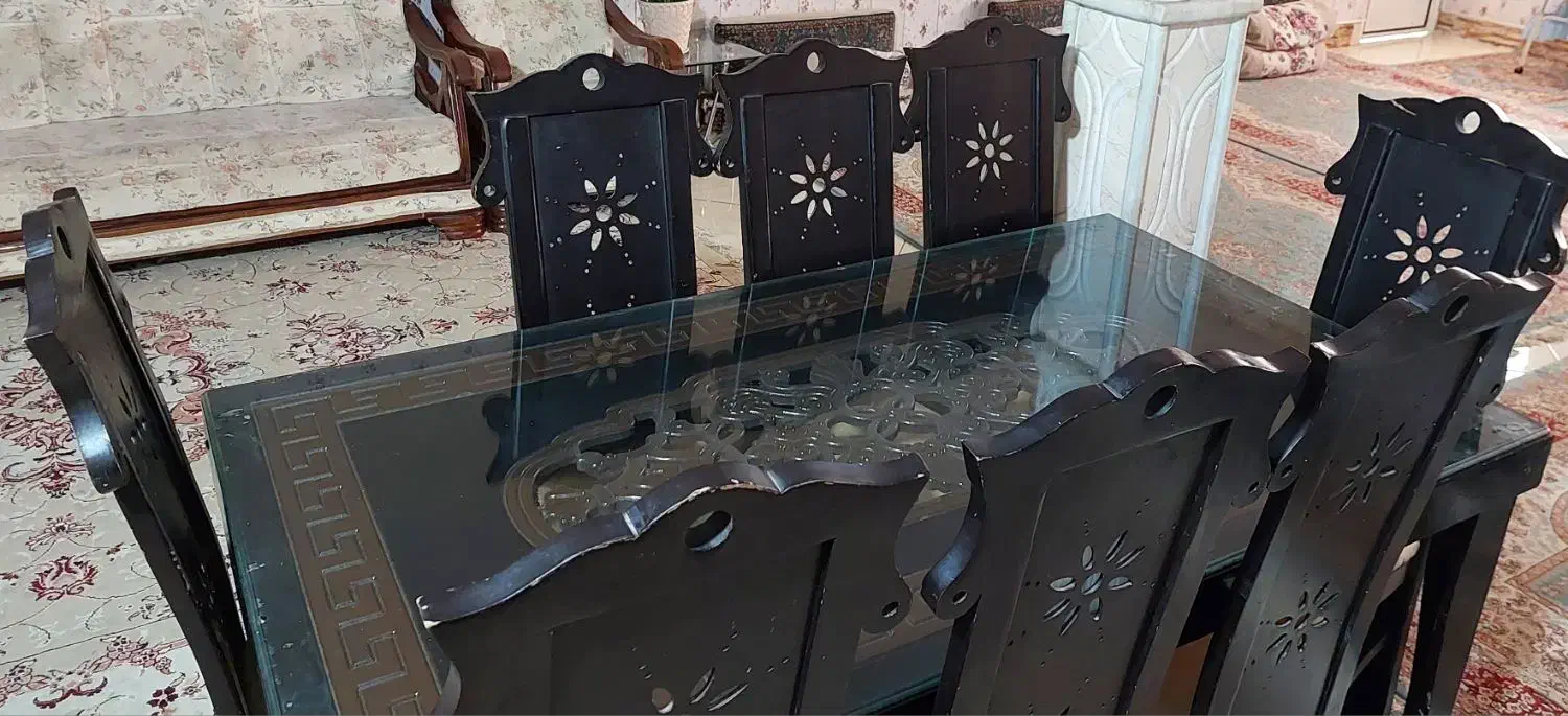 میز غذاخوری۸ نفره|میز و صندلی غذاخوری|کرمانشاه, |دیوار