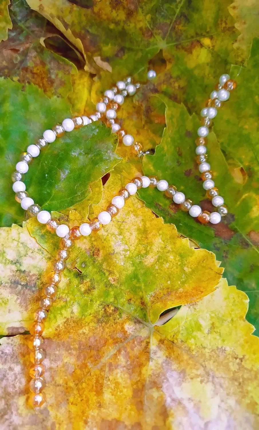 گردنبند مرواریدی سفید طلایی|بدلیجات|قوچان, |دیوار