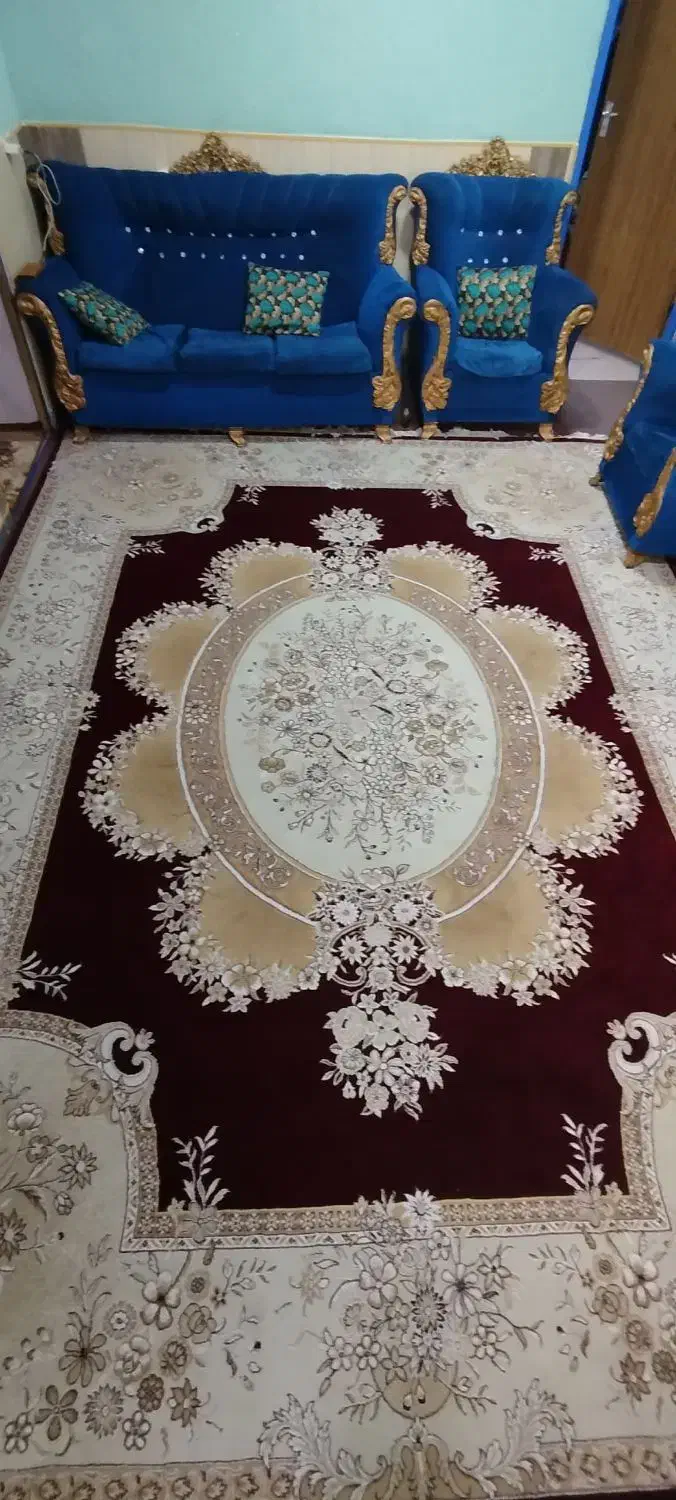 فرش ۱۲ متری در حد نو|فرش|سیسخت, |دیوار