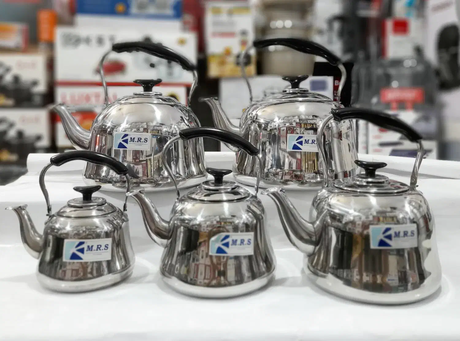 کتری استیل ضخیم و ضدزنگ M.R.S حک شده/کتری بزرگ|قوری، کتری، قهوه‌ساز دستی|مشهد, رسالت|دیوار