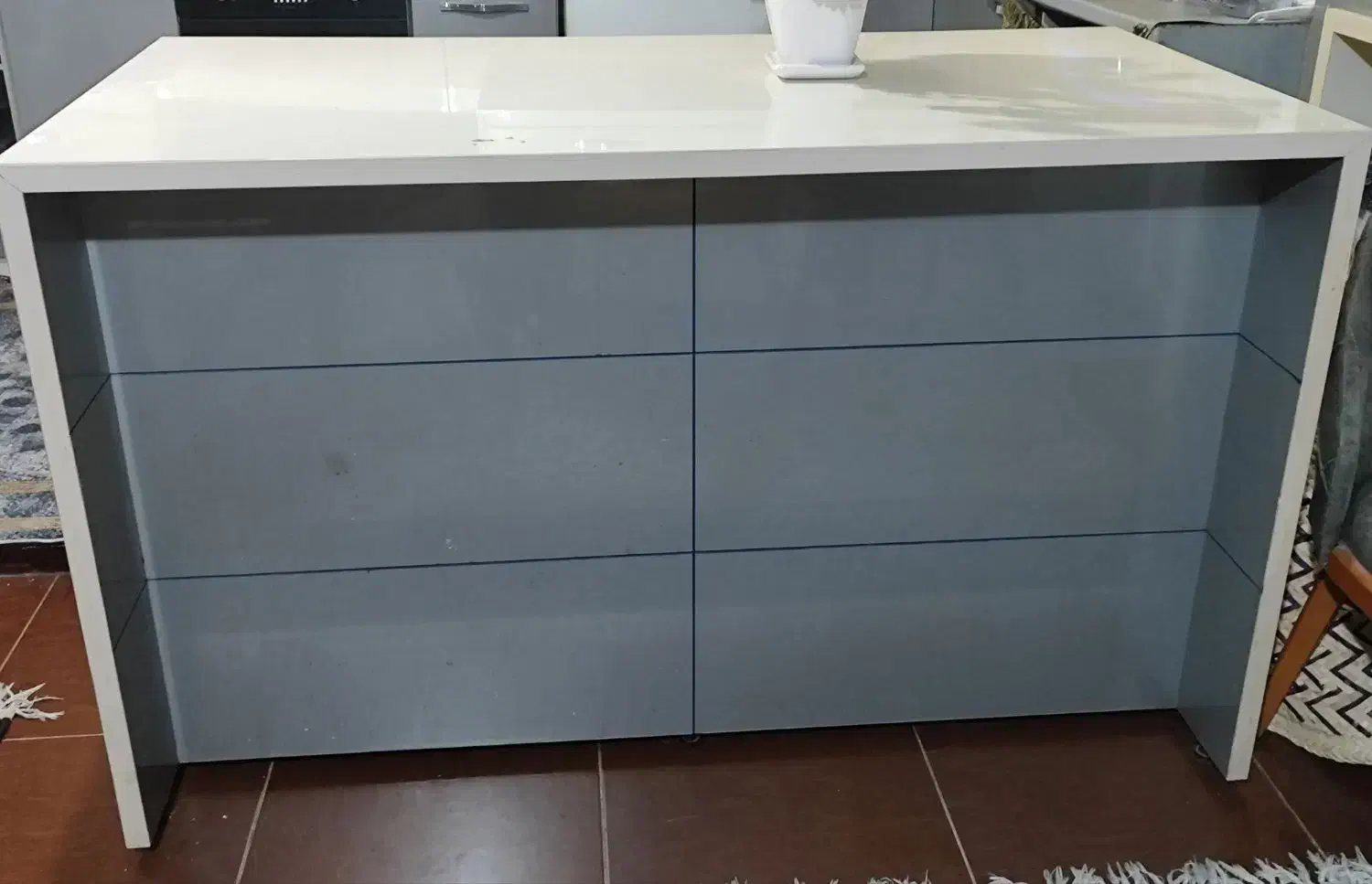 میز جزیره 3 کاره ، ام دی اف، هایگلاس ،کشو کابینت|مبلمان خانگی و میز عسلی|اهواز, فاز ۲ پادادشهر|دیوار