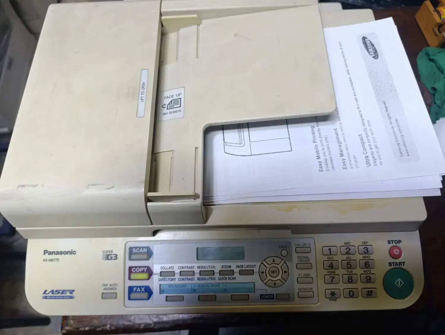 پرینتر چهار کاره کاملا سالم پاناسونیکkx772|پرینتر، اسکنر، کپی، فکس|زنجان, |دیوار