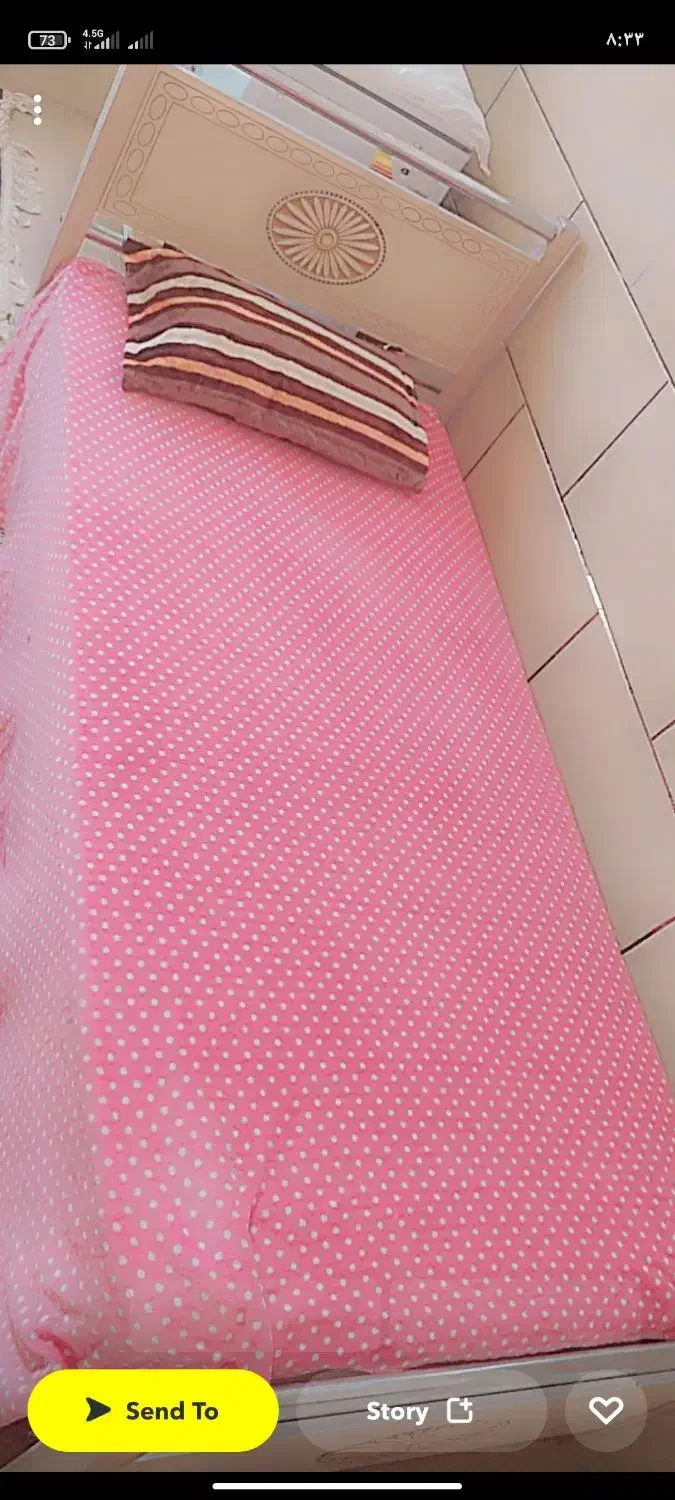 دوعدد تخت یک نفره همراه تشک|تخت و سرویس خواب|رودان, |دیوار