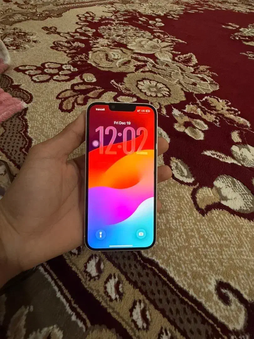 ایفون۱۳نرمال ۲۵۶ دوسیم zaaسری m|موبایل|آبپخش, |دیوار