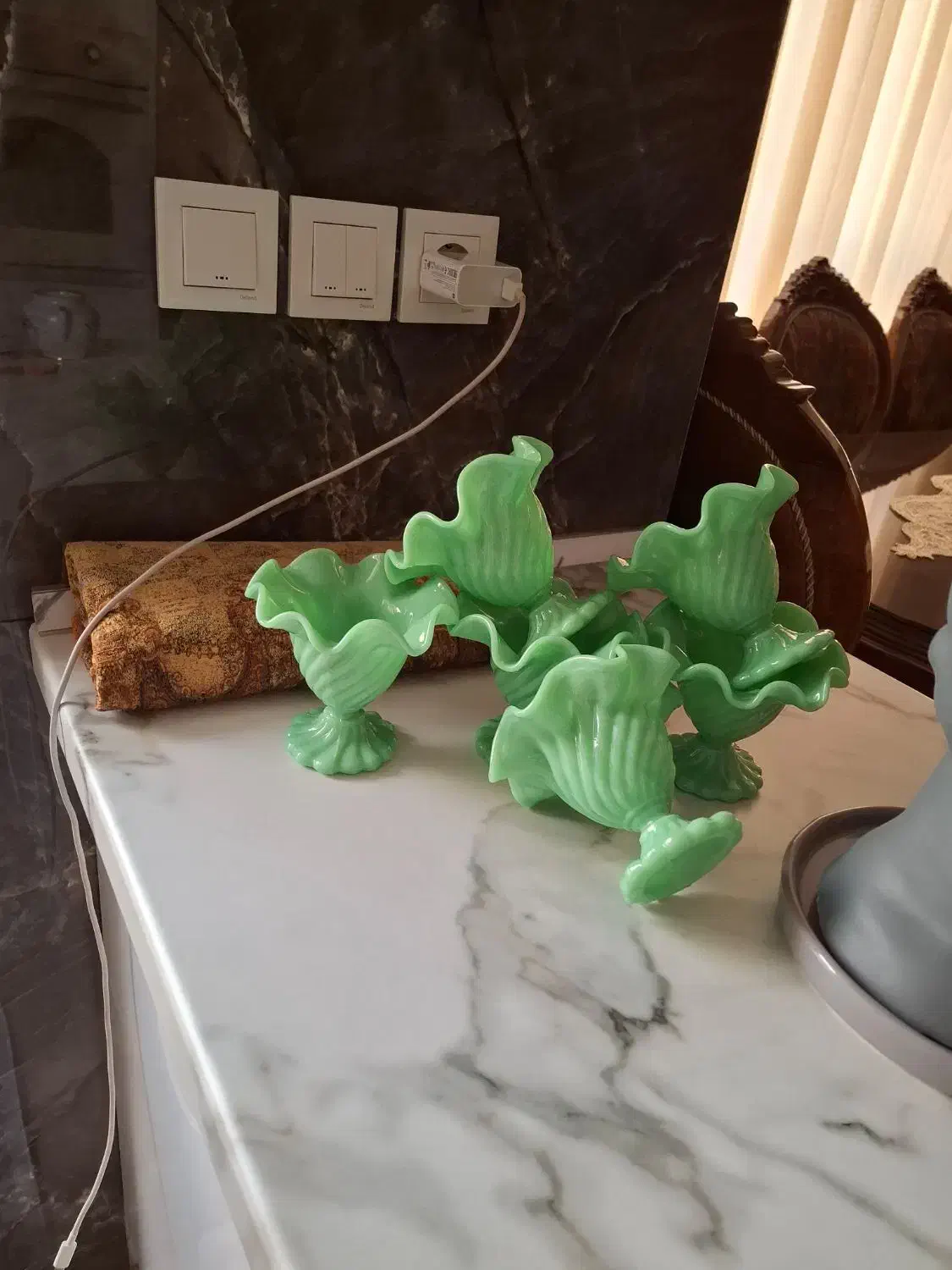 شش عدد انتیک بارفتن سبز امریکایی زیبا|کلکسیون و سرگرمی|تهران, مجیدآباد|دیوار