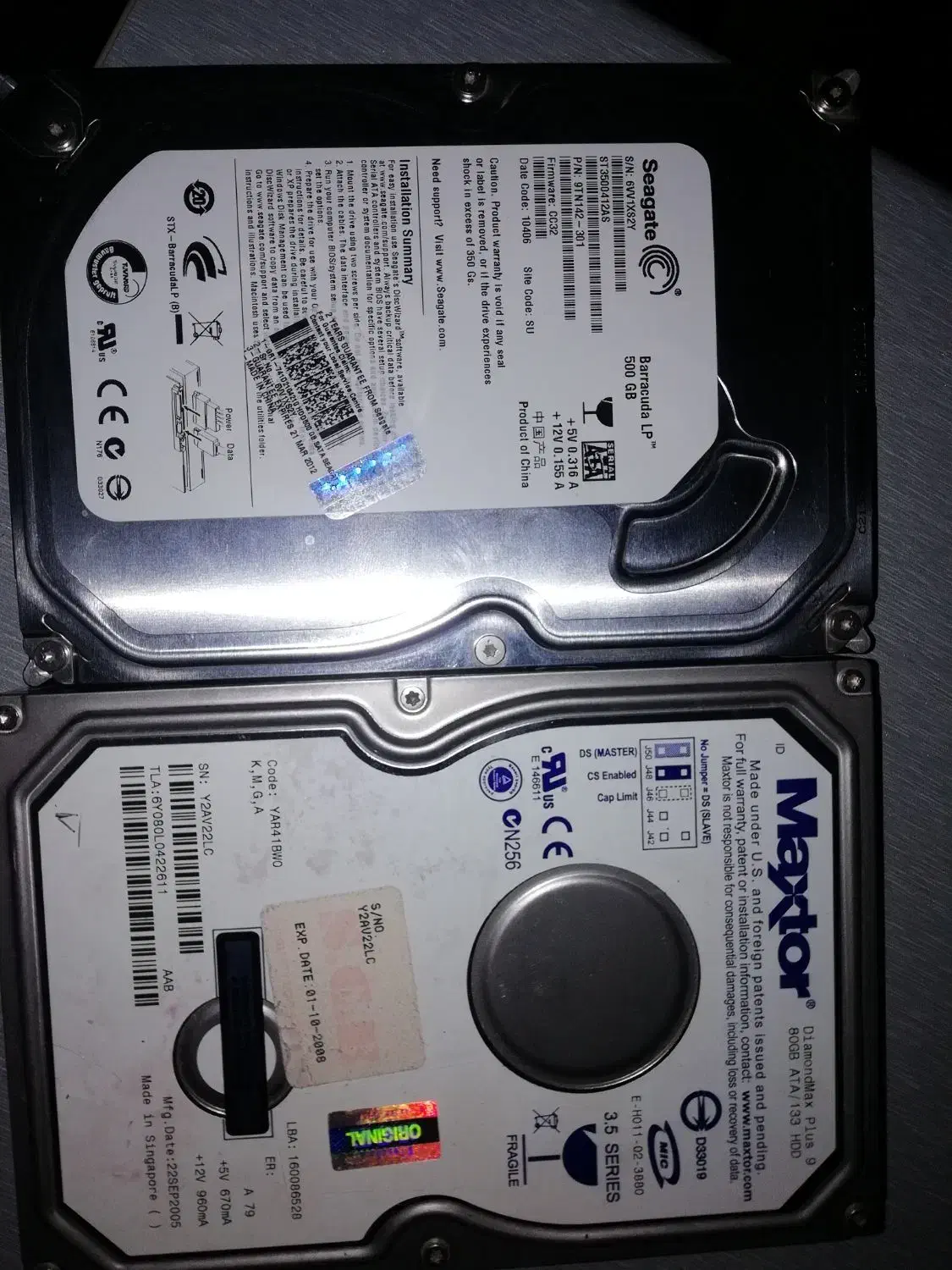 هارد 500 گیگابایت وهارد 80 گیگابایت و160 گیگابایت|قطعات و لوازم جانبی رایانه|گرگان, |دیوار