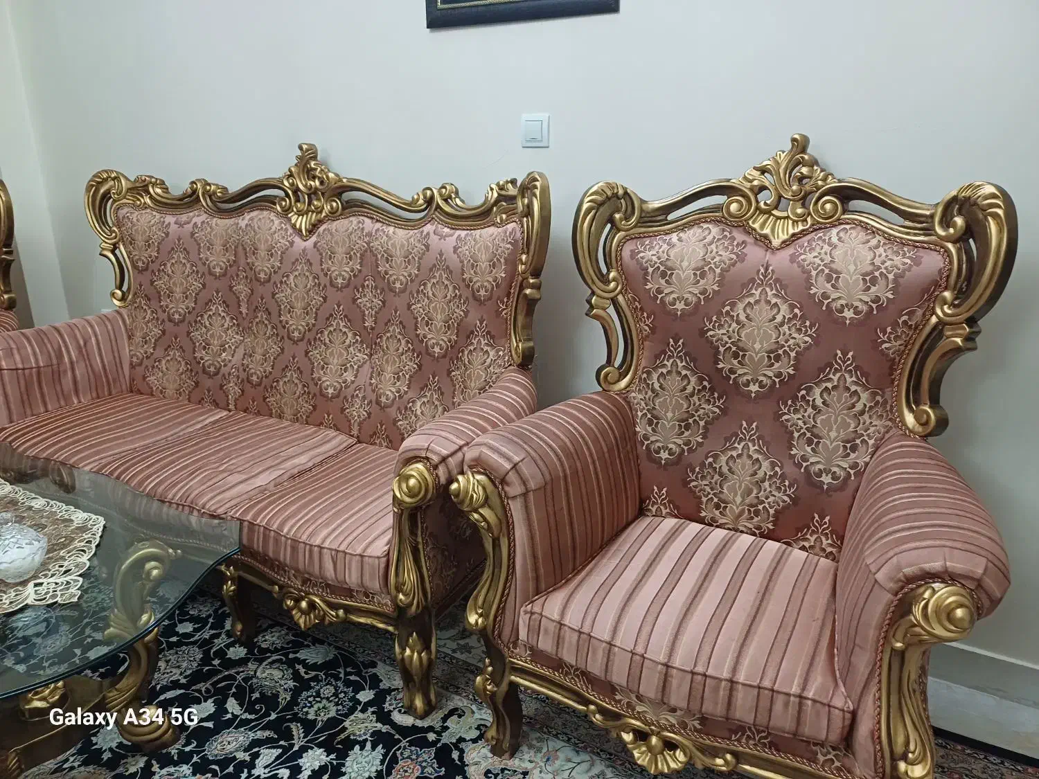 مبلمان سلطنتی چوب راش|مبلمان خانگی و میز عسلی|سهند, |دیوار