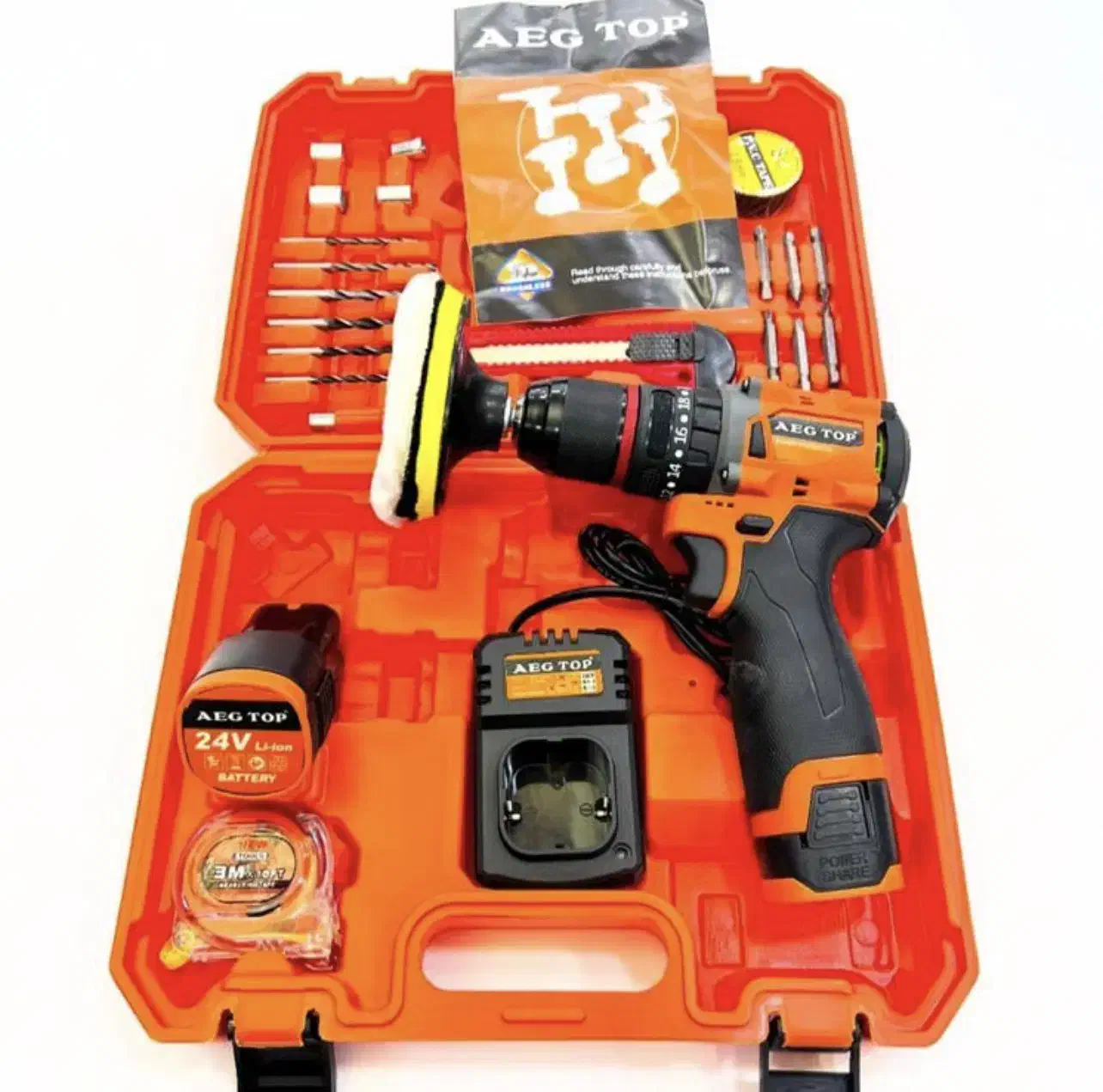 دریل شارژی چکشی ۲۴ ولت براشلس ضدآب AEG سه نظام ۱۳|ابزارآلات|اصفهان, شاهد|دیوار