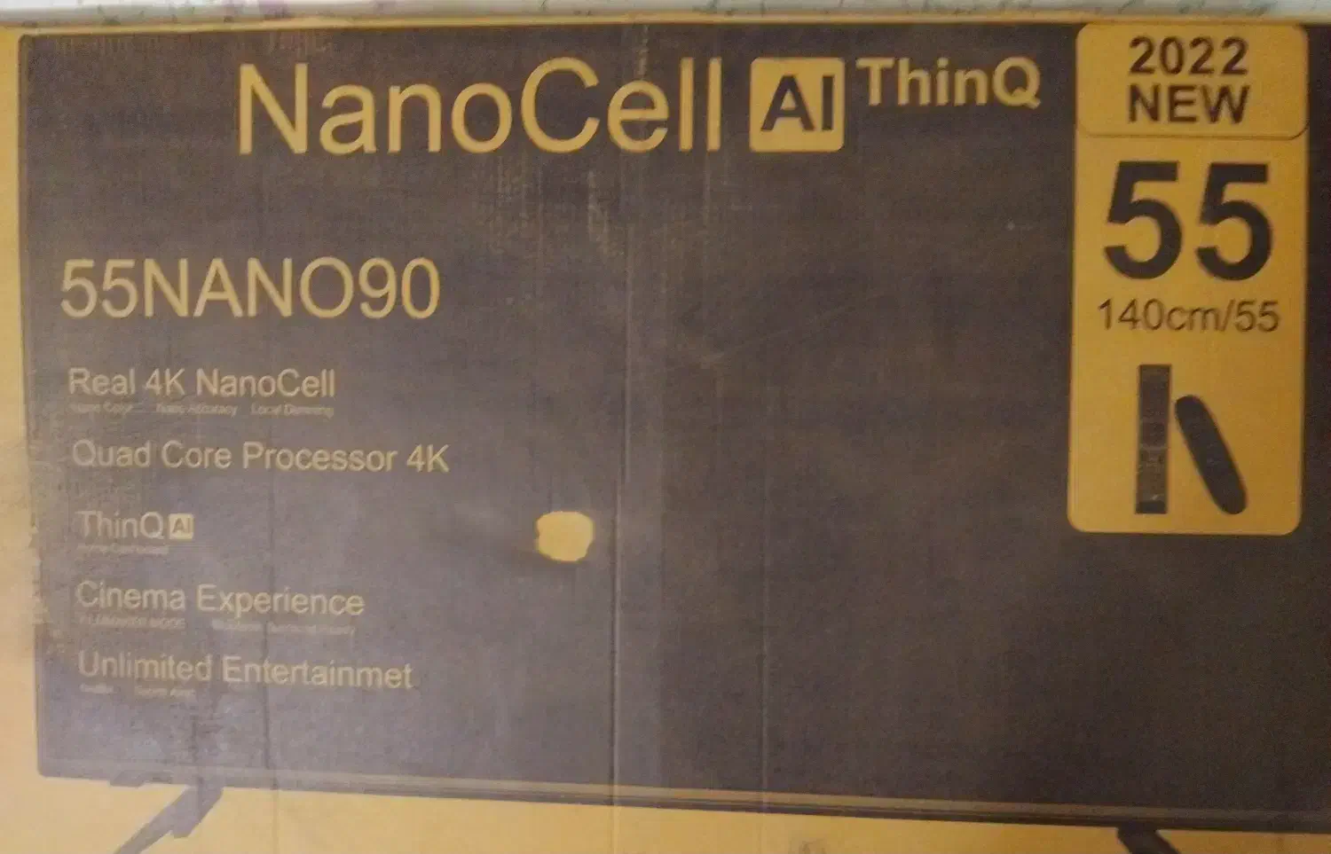 کارتون تلویزیون ال جی ۵۵ اینچ|تلویزیون و پروژکتور|گنبد کاووس, |دیوار