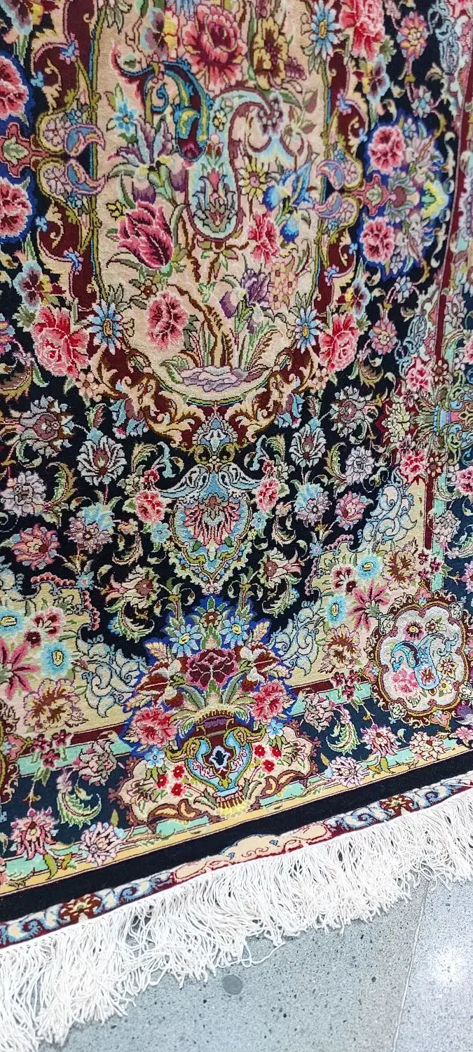 یک جفت فرش سالاری تبریز چله ابریشم گلها ابریشم|فرش|تهران, استاد معین|دیوار