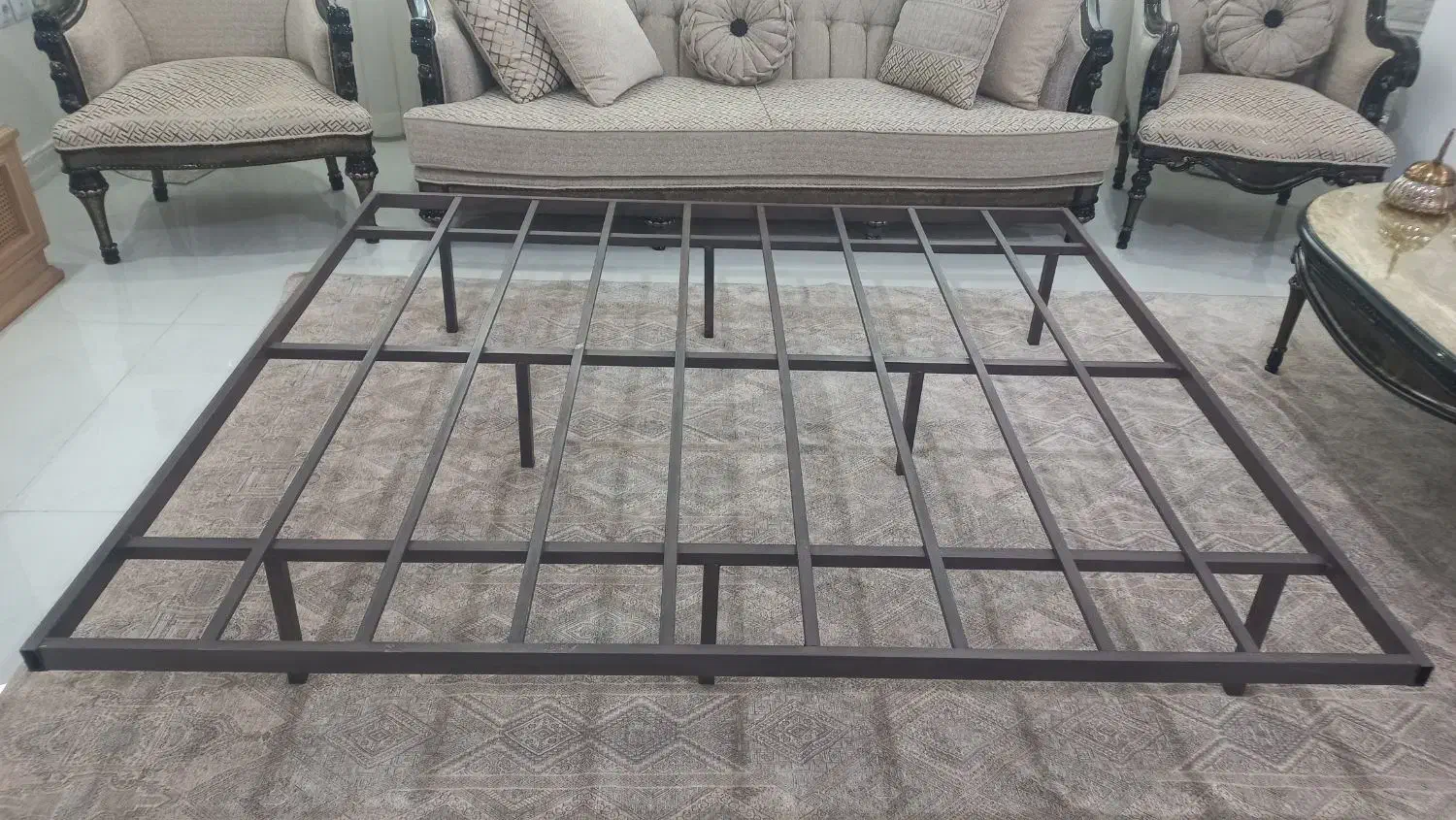 کفی تخت فلزی دو نفره ۱۹۰×۱۷۰ جنس محکم آکبند|تخت و سرویس خواب|رشت, رودبارتان|دیوار