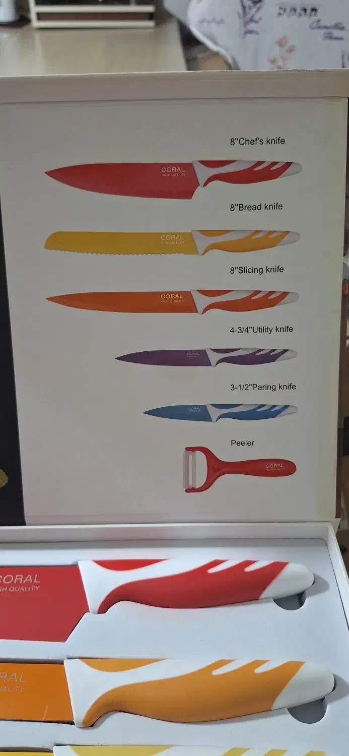 سرویس چاقو مارک کورال|ظروف پخت‌وپز|مشکین‌دشت, |دیوار