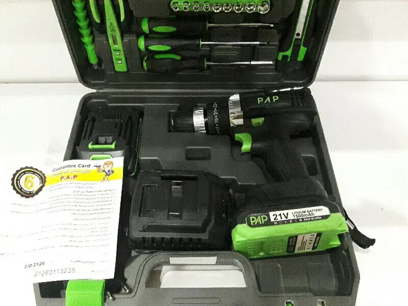 دریل شارژی سه کاره چکشی ۲۱ ولت پی ای پی P.A.P|ابزارآلات|تهران, خاوران|دیوار