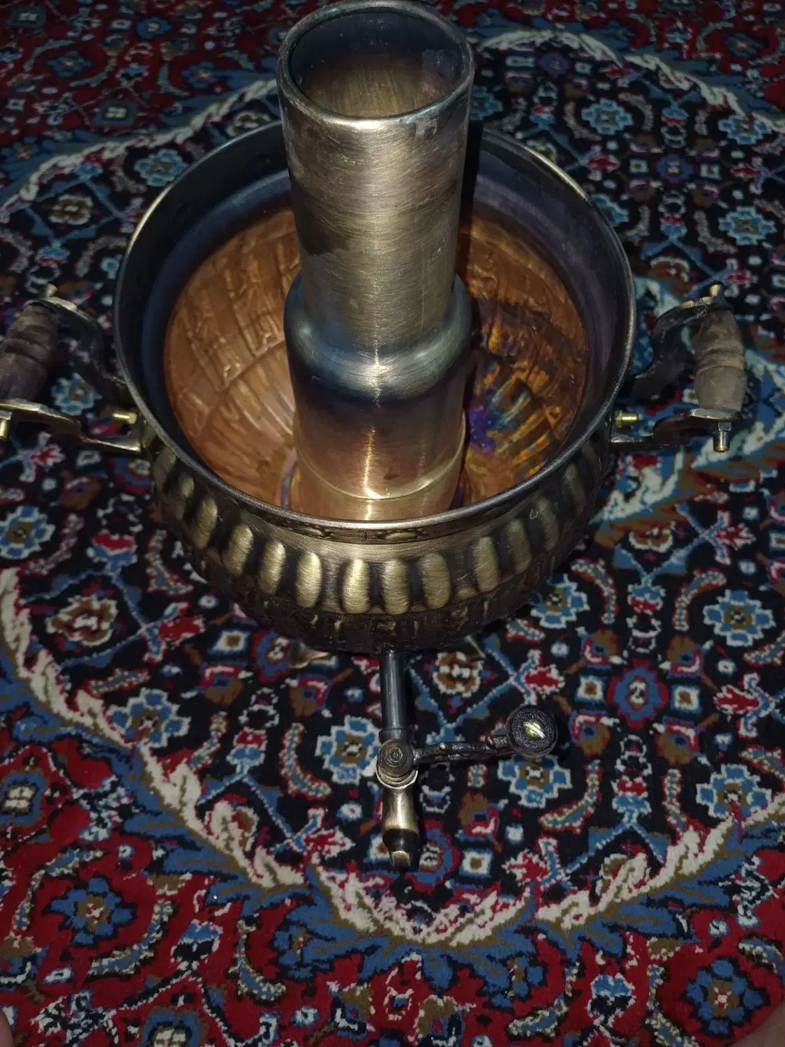 سماور ذغالی قلمی|سماور، چای‌ساز، قهوه‌ساز|باسمنج, |دیوار