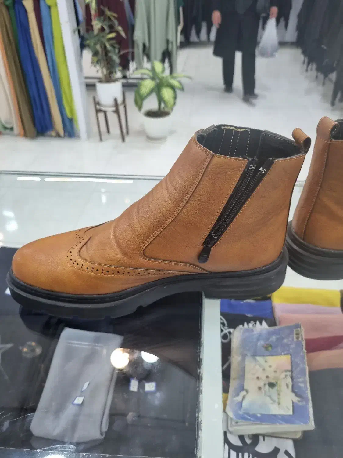 کفش نیم بوت عسلی شیک سایز۴۱|کیف، کفش، کمربند|تربتحیدریه, مسجد جامع|دیوار