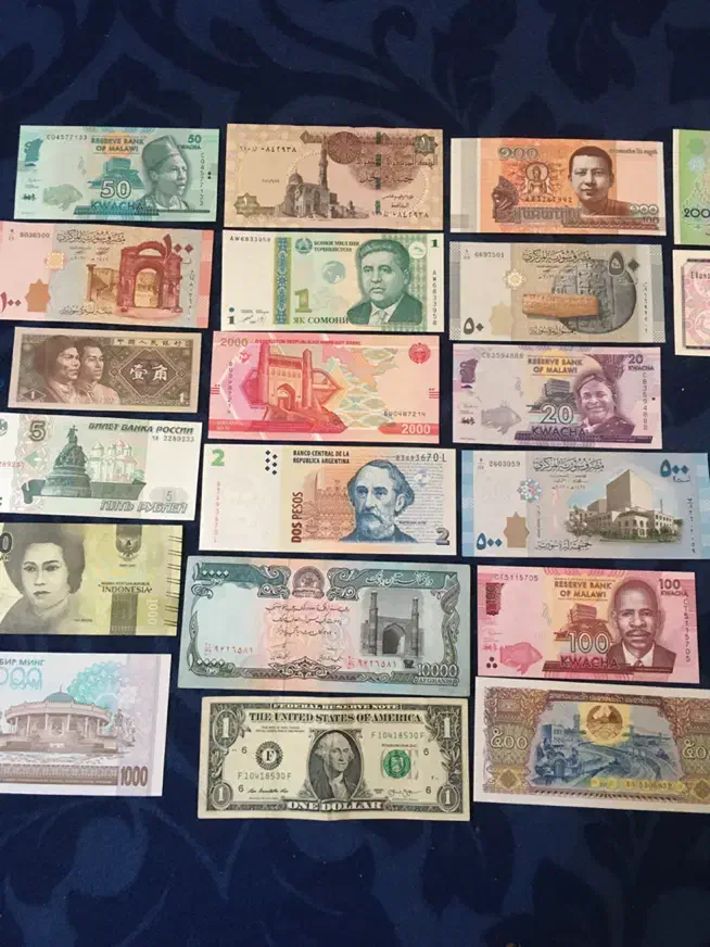 اسکناس کلکسیونی شاهی و خارجی|کلکسیون سکه، تمبر، اسکناس|شیراز, کوشک میدان|دیوار