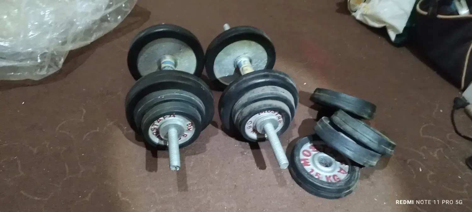 دمبل با وزنه های اضافه|تجهیزات ورزشی|سیرجان, |دیوار