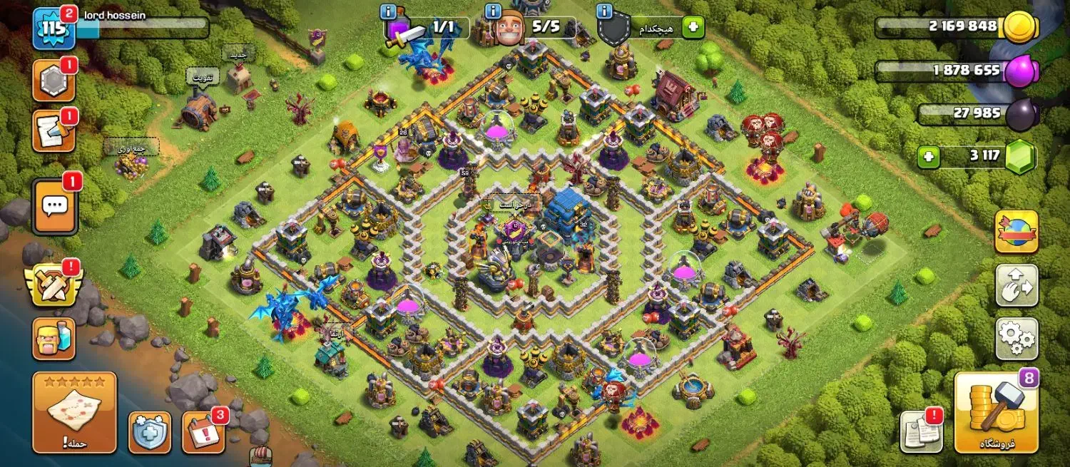 اکانت کلش اف کلنز|کنسول، بازی ویدئویی و آنلاین|خرامه, |دیوار