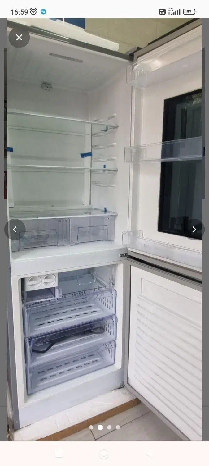 یخچال فریزر 27 فوت درب شیشه هوم بار برند تکسان خزر|یخچال و فریزر|مشهد, گلشور|دیوار