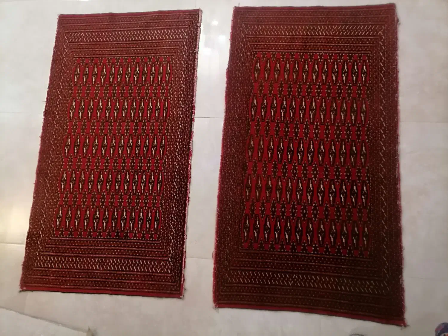 دوتخته قالیچه ترکمن دستباف بسیار تمیز سایز بزرگ|فرش|تهران, جنتآباد جنوبی|دیوار