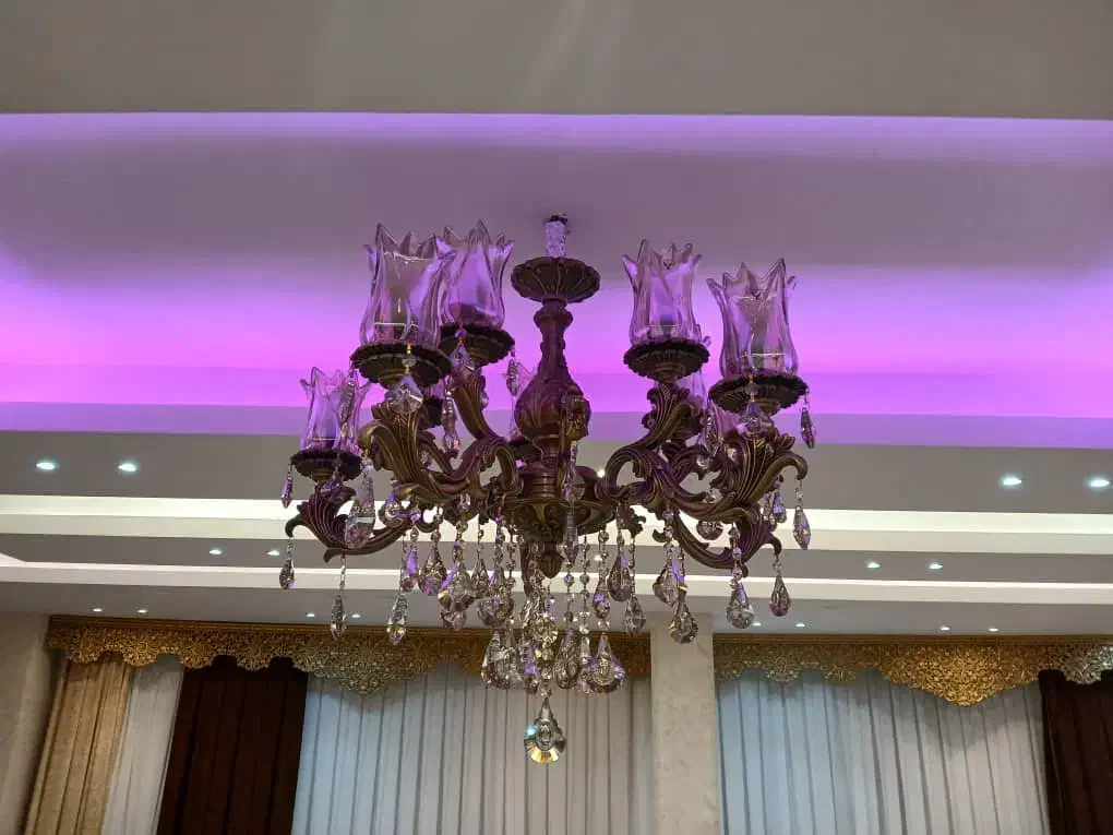 لوستر برنزی زیبا|لوستر و چراغ آویز|سنندج, |دیوار