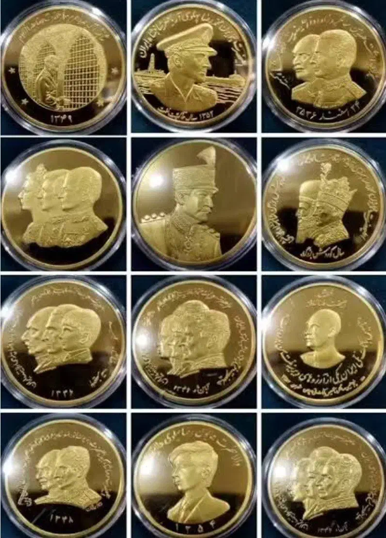 ست 24 عددی سکه یادبود پهلوی|کلکسیون سکه، تمبر، اسکناس|تهران, فلسطین (میدان انقلاب)|دیوار