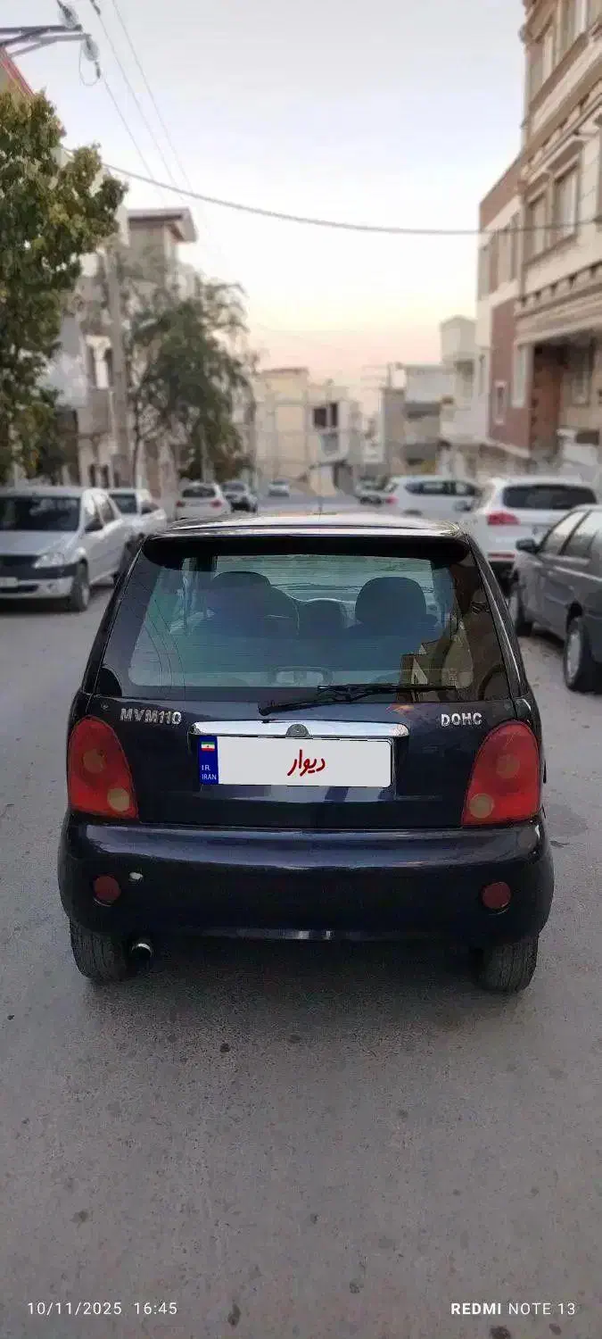 ام وی ام ۱۱۰،مدل۹۰سرمه ای متالیک،فنی و بدنه سالم|خودرو سواری و وانت|ارومیه, |دیوار