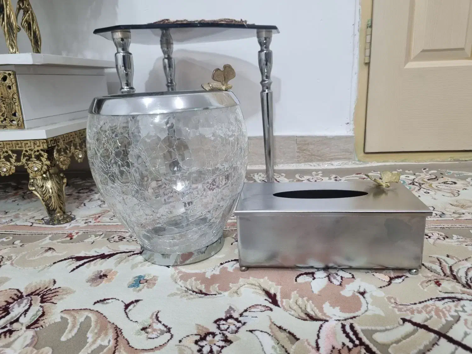 سطل وجای دستمال کاغذی|صنایع دستی و سایر لوازم تزئینی|دهگلان, |دیوار