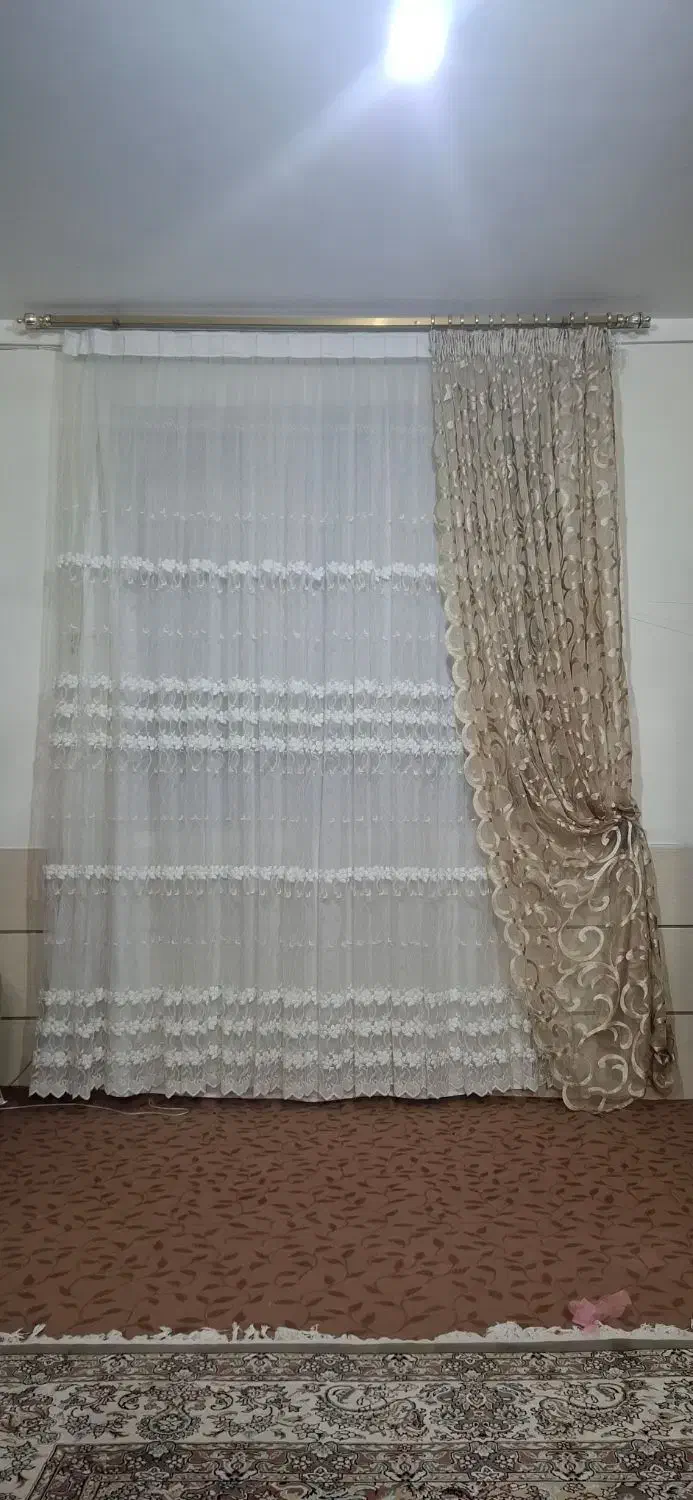 پرده حریر وکنار پرده|پرده، رانر، رومیزی|اقبالیه, |دیوار