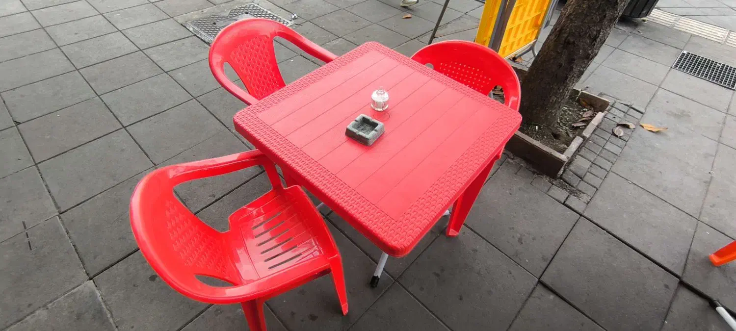 میز صندلی پلاستیکی ناصر|میز و صندلی غذاخوری|رشت, استادسرا|دیوار