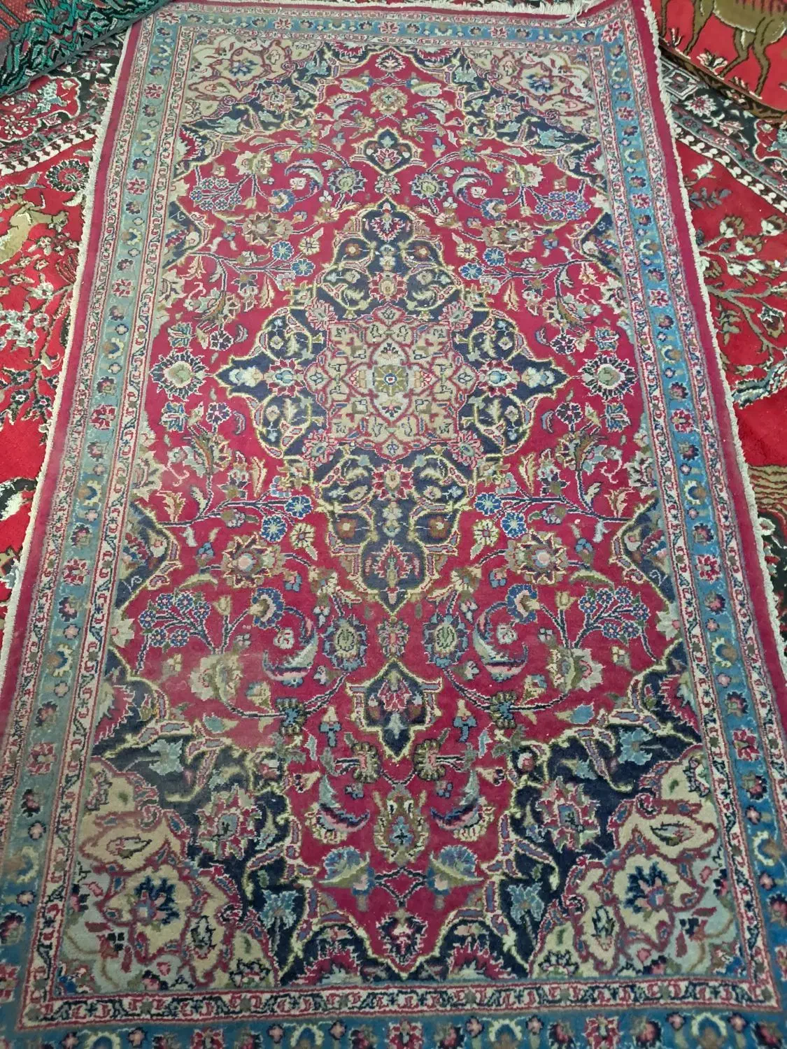 قالیچه قدیمی دستباف|فرش|کاشمر, |دیوار