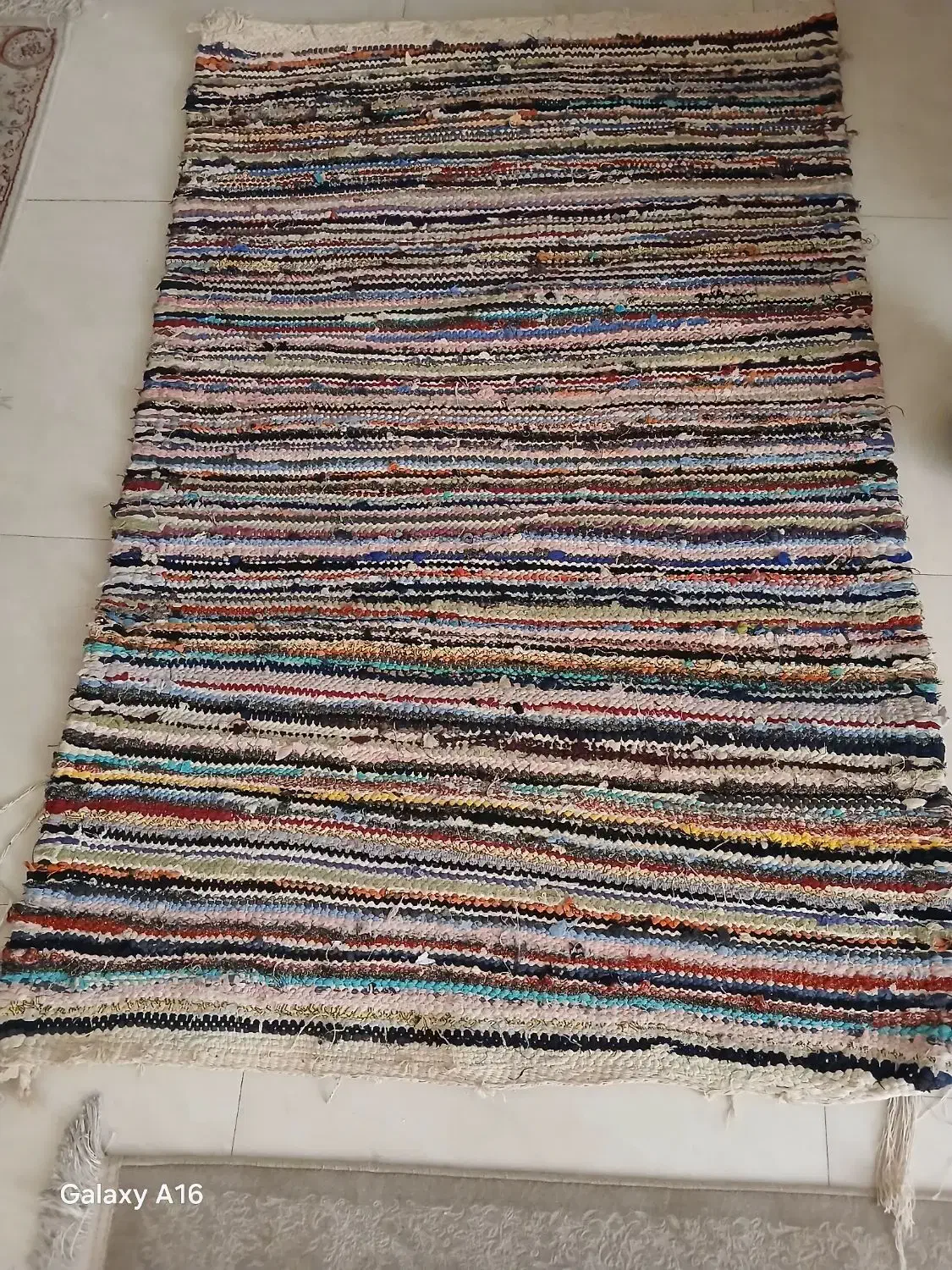 جاجیم بافت با پارچه|گلیم، جاجیم، گبه|کرج, ساسانی (قلمستان)|دیوار