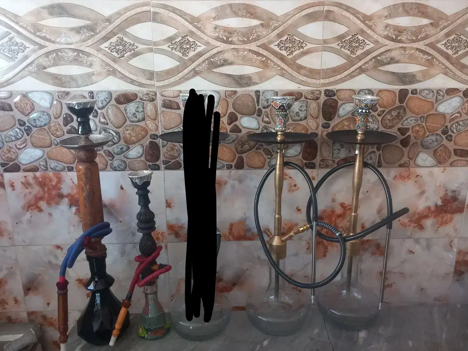 قلیان برنجی و چوبی|کلکسیون و سرگرمی|کلیبر, |دیوار