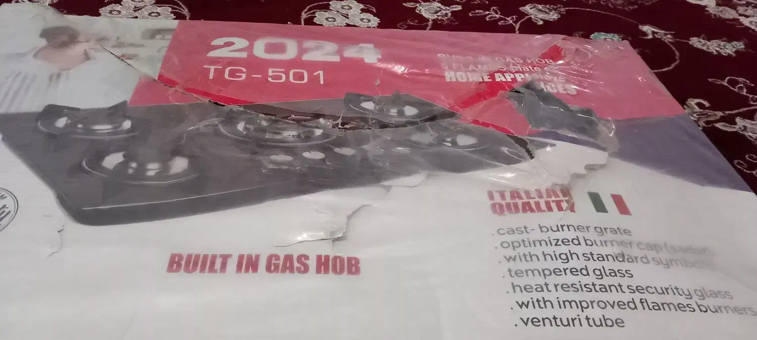 گاز صفحه ای پنچ شعله نونو|اجاق گاز و لوازم برقی پختوپز|الشتر, |دیوار