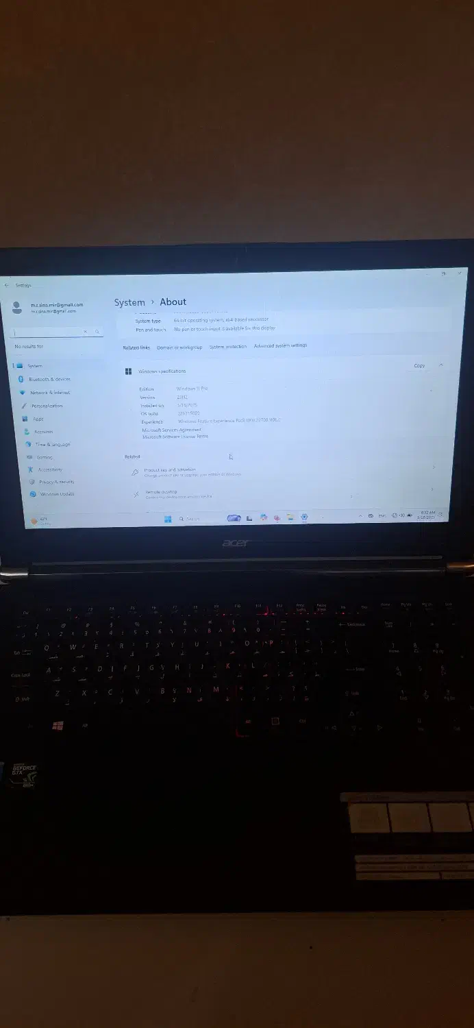 لب تاب  acer nitro v15|رایانه همراه|قزوین, |دیوار