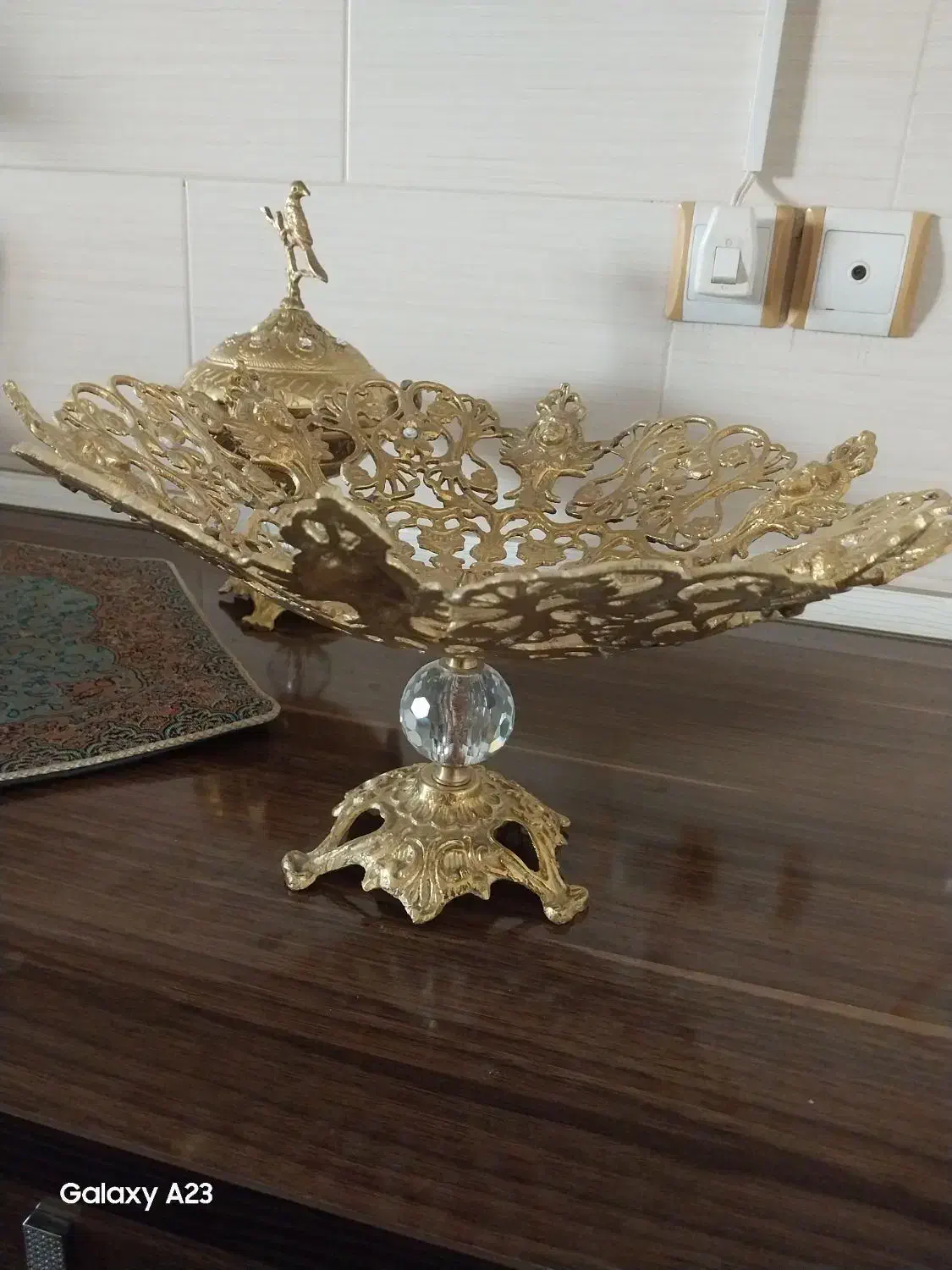 میوه خوری و شکلات خوری برنز سنگین وزن و مسی|ظروف سرو و پذیرایی|مراغه, |دیوار