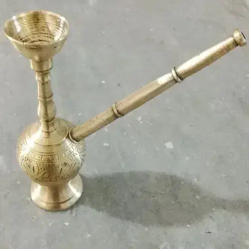 قلیون قدیمی برنجی|کلکسیون اشیاء عتیقه|تربت جام, جامرود|دیوار