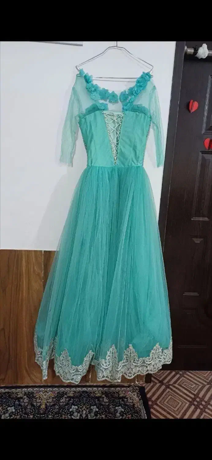 لباس سبز آبی مناسب جشن و عروسی|لباس|کازرون, |دیوار