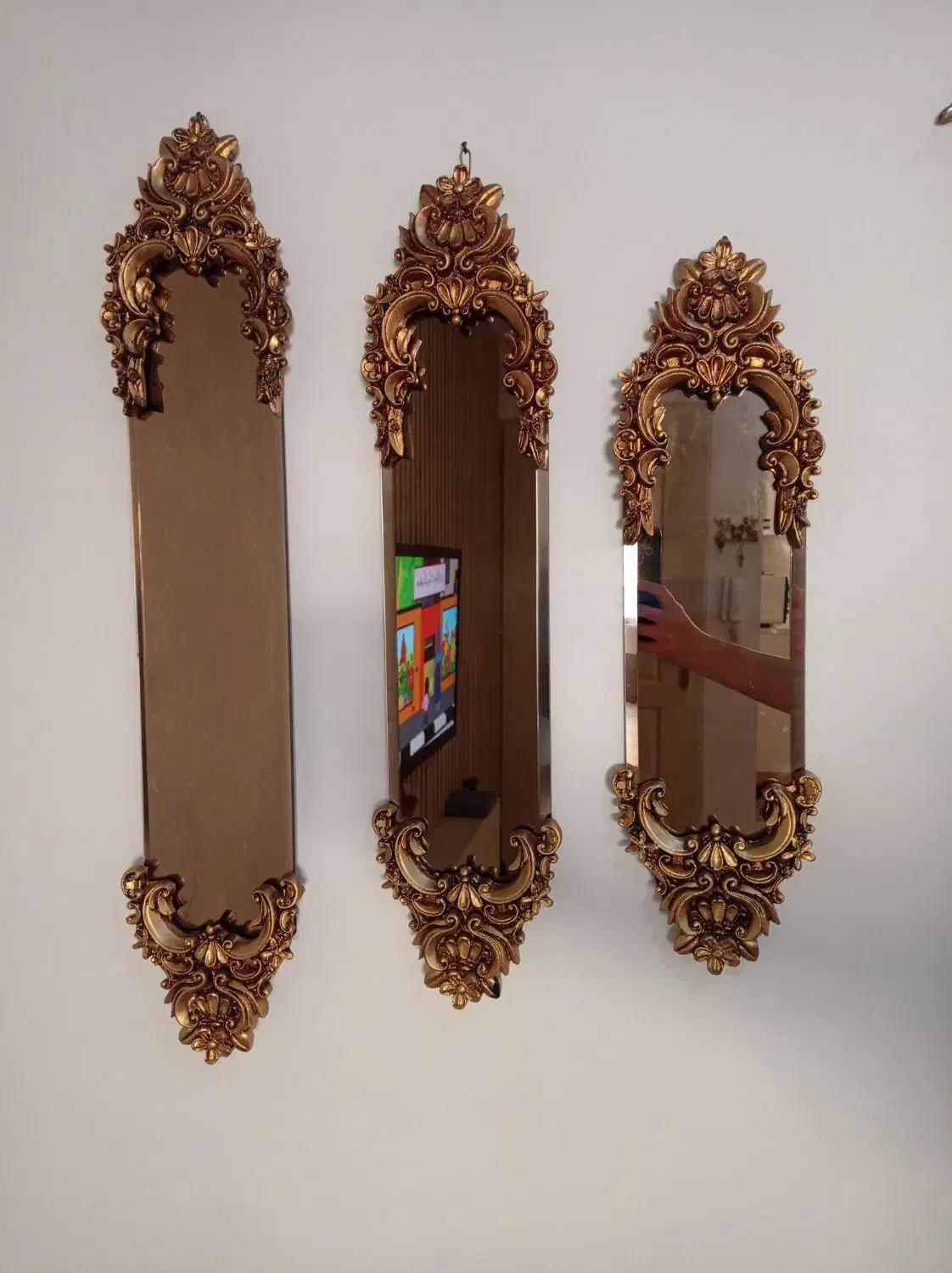 آینه سه تکه ای دکوراتیو|آینه|رباط‌کریم, شهرک والفجر|دیوار