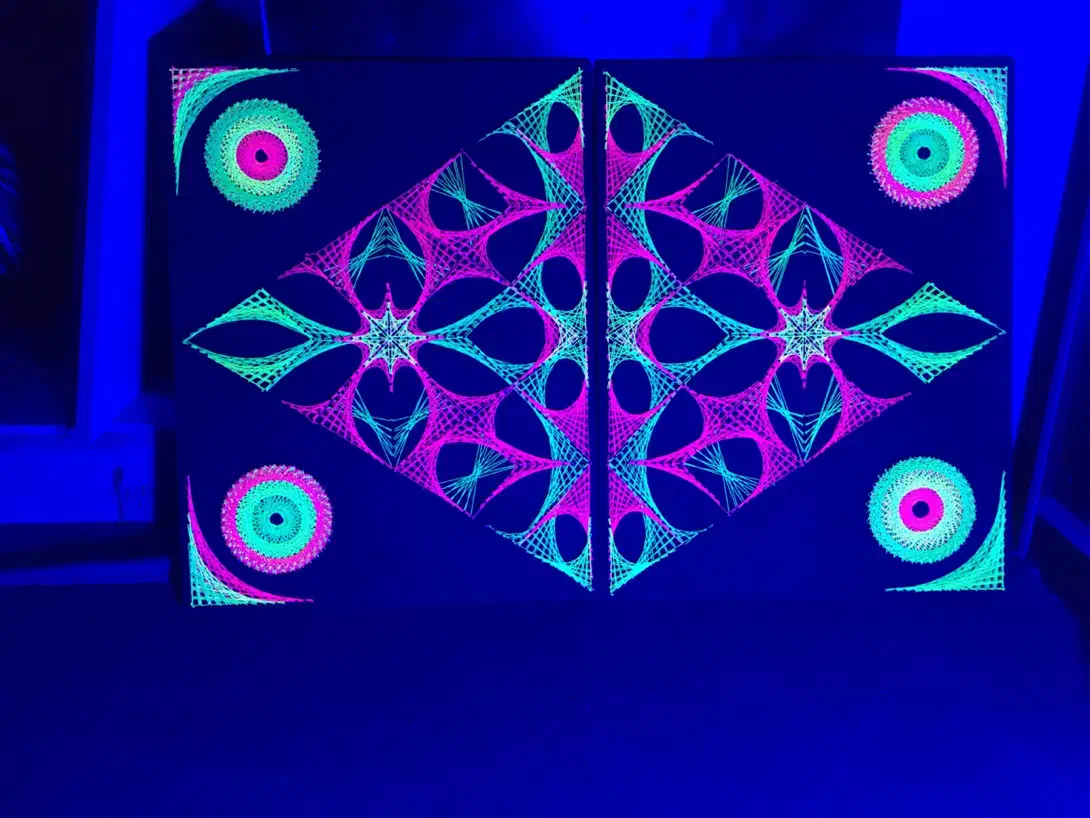 تابلوی میخ و نخ با طرح سفارشی، با قاب|تابلو، نقاشی، عکس|سمنان, |دیوار